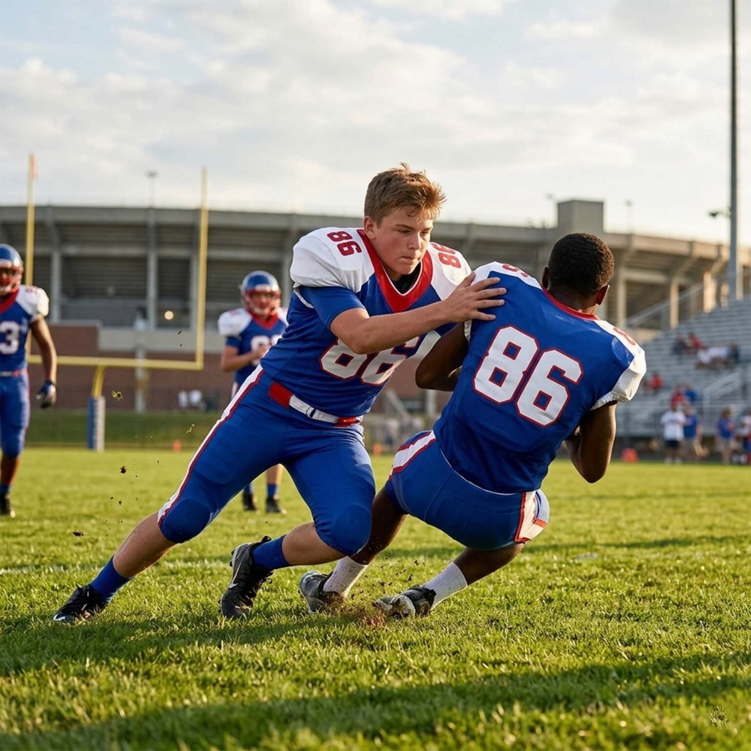 American Football Uniforms Youth in Royal Blue